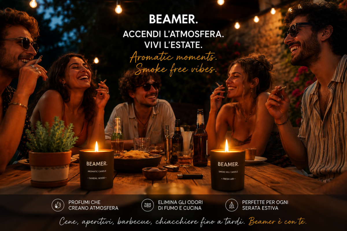 Estate, amici e atmosfera: perché le candele Beamer sono il dettaglio che cambia davvero le tue serate
