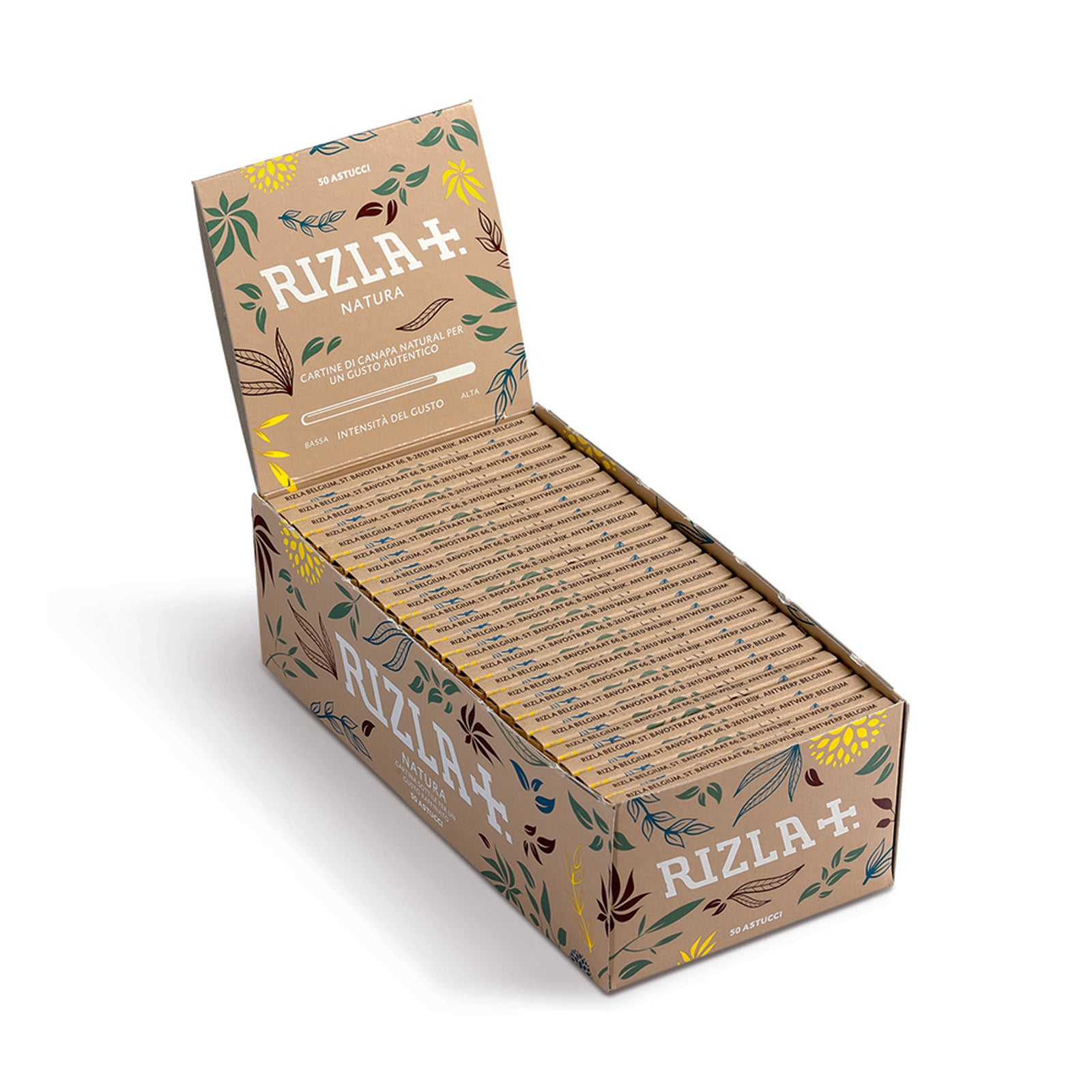 RIZLA CARTINA CORTA NATURA - 50 LIBRETTI