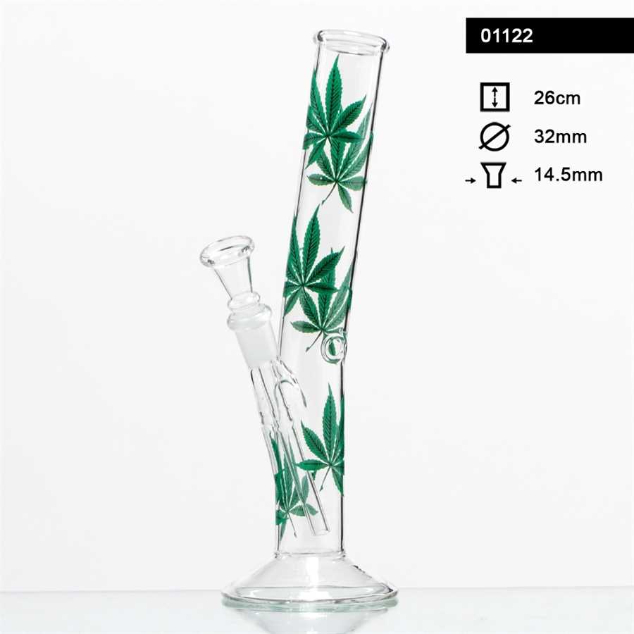 BONG TRASPARENTE FOGLIE MARIA 26 CM