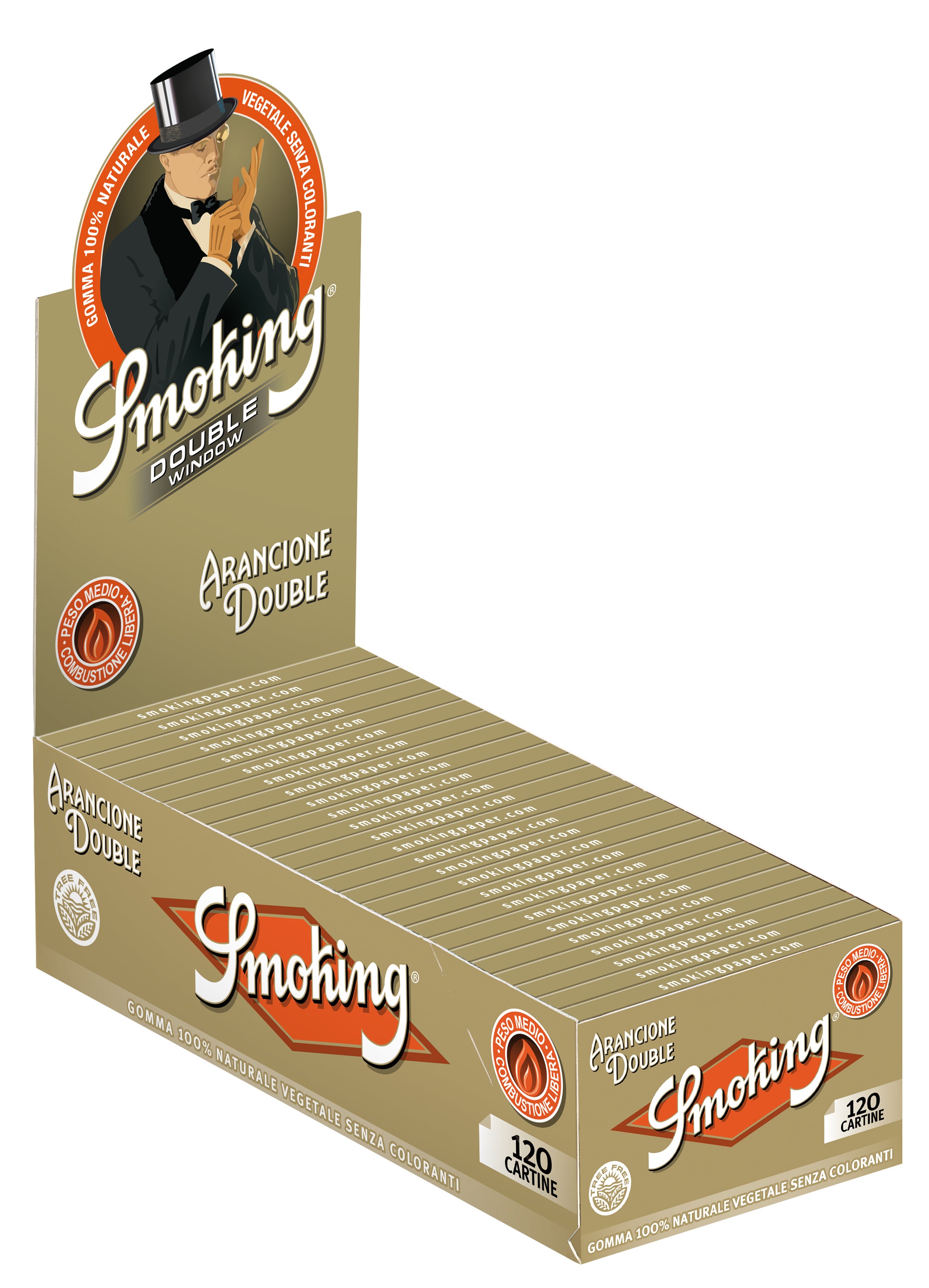 SMOKING CARTINE ORANGE DOPPIE CORTE - 25 LIBRETTI