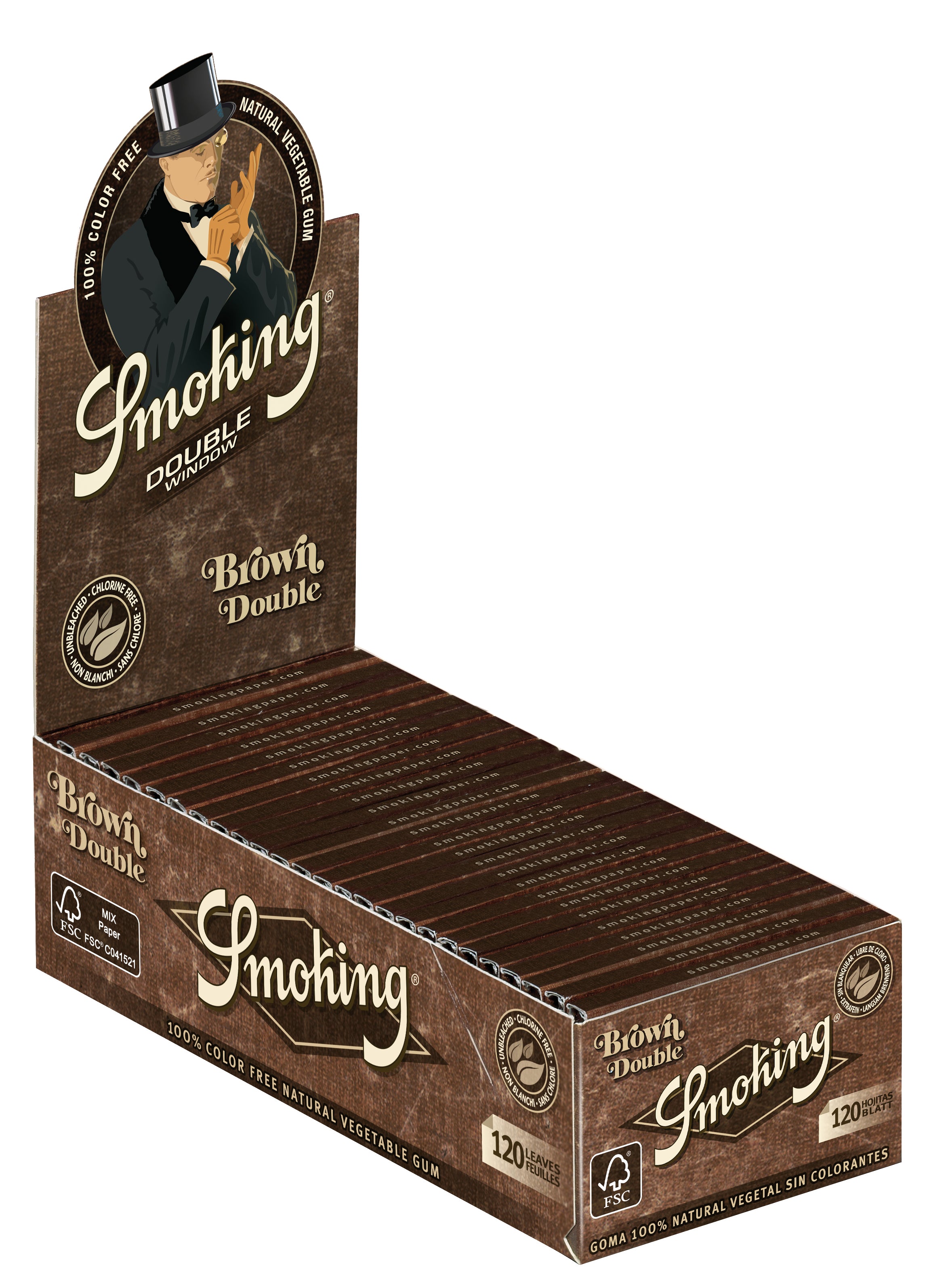 SMOKING CARTINE BROWN DOPPIE CORTE - 25 LIBRETTI