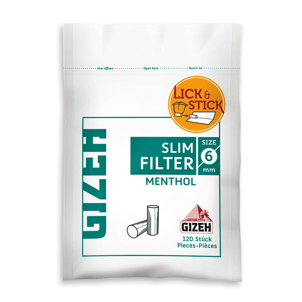 GIZEH FILTRI SLIM 6 MM MENTOLO - 10 BUSTE