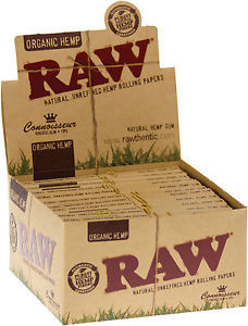 RAW ORGANIC HEMP CONNOISSEUR KING SIZE SLIM CARTINE & FILTRI - 24 LIBRETTI