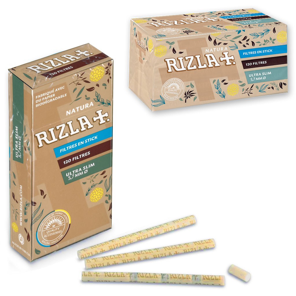 RIZLA FILTRI 5,7 MM POPPATIPS NATURA - 20 PACCHETTI