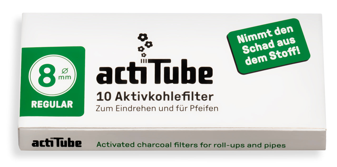 ACTITUBE FILTRI AL CARBONE 8 MM - 25 X 10 PZ
