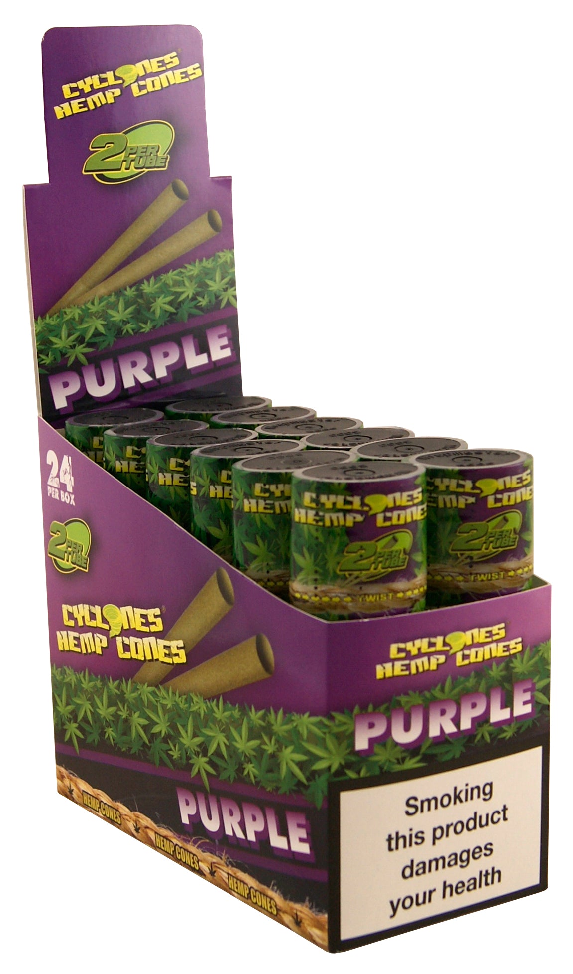CYCLONES 2X  BLUNT IN CANAPA PURPLE 12/BOX