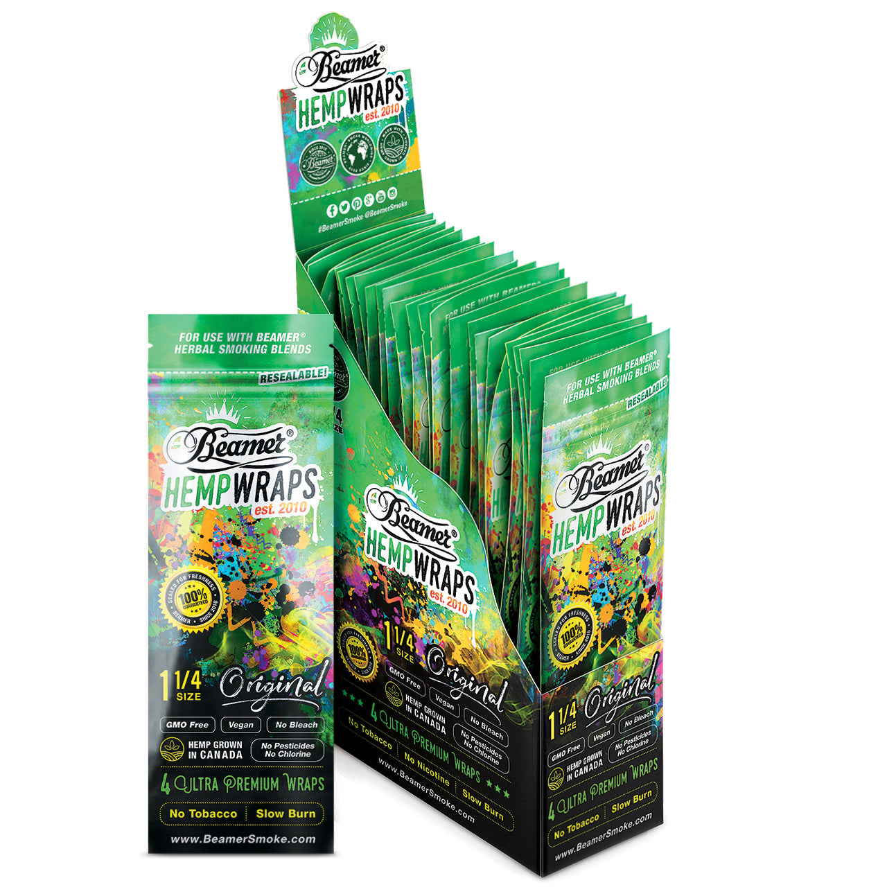 BEAMER VEGAN HEMP WRAP 1 1/4 - 25 PZ