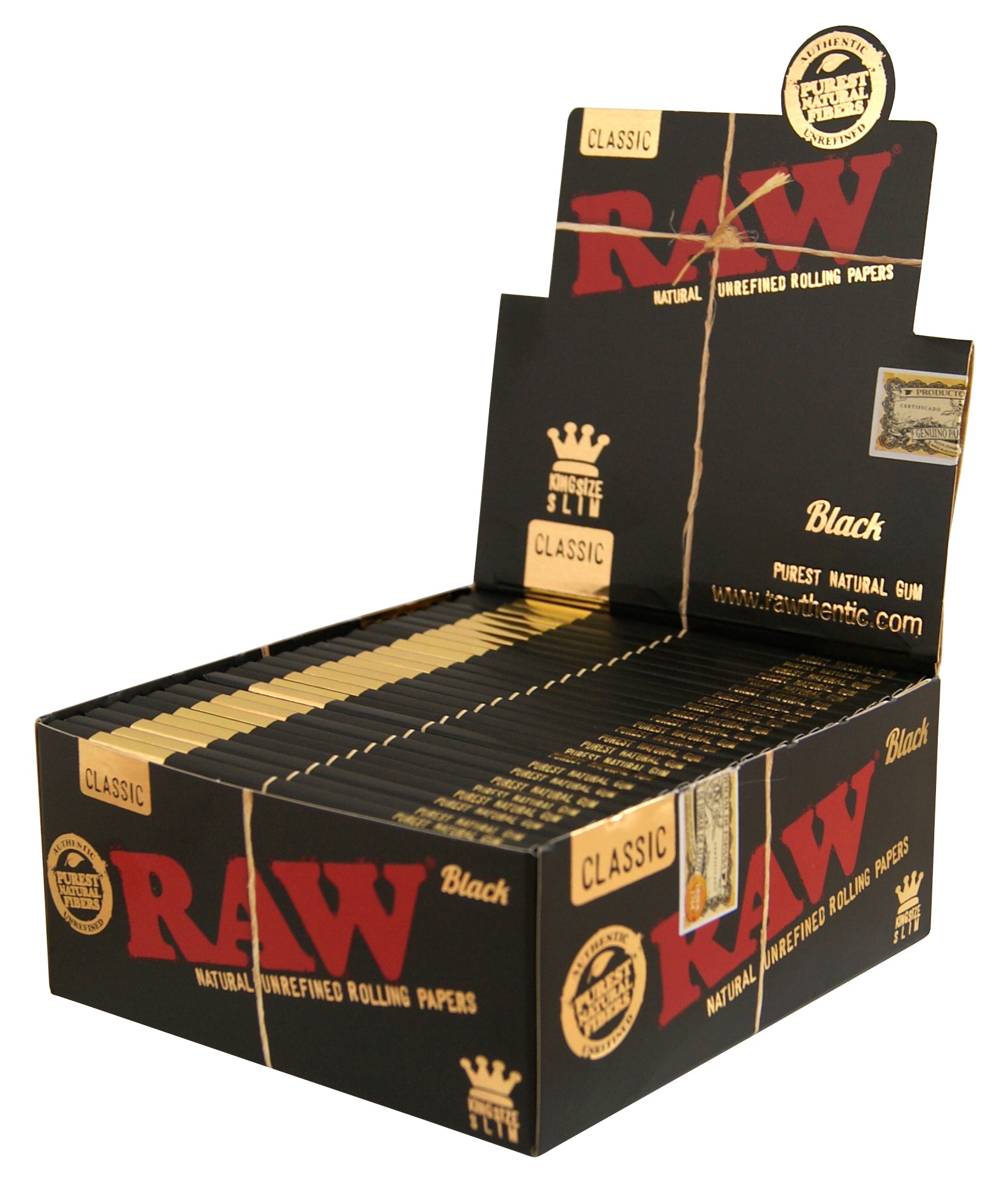 RAW BLACK KING SIZE SLIM - 50 LIBRETTI