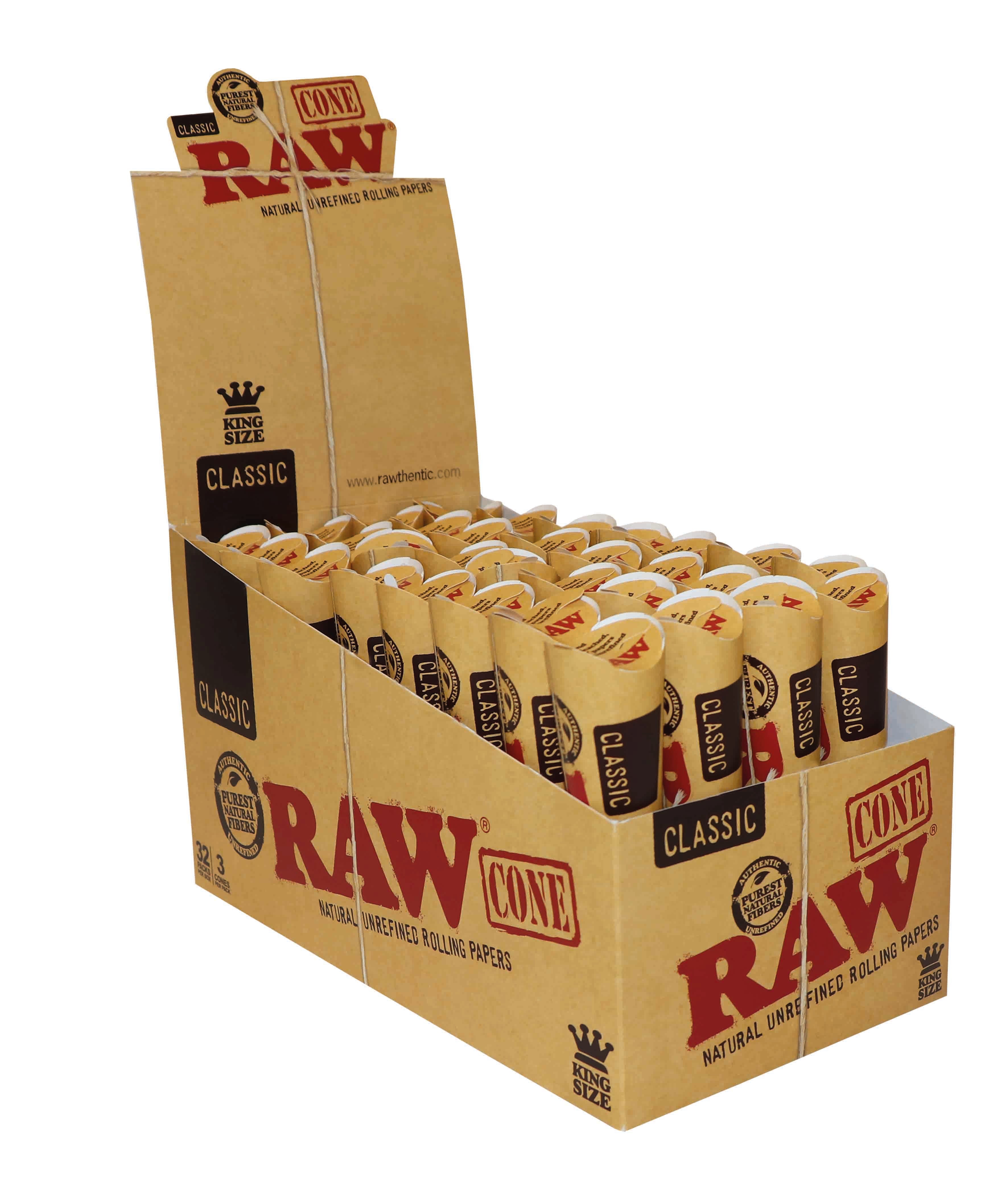 RAW CONI PRE-ROLLATI KING SIZE - 32X3 PZ