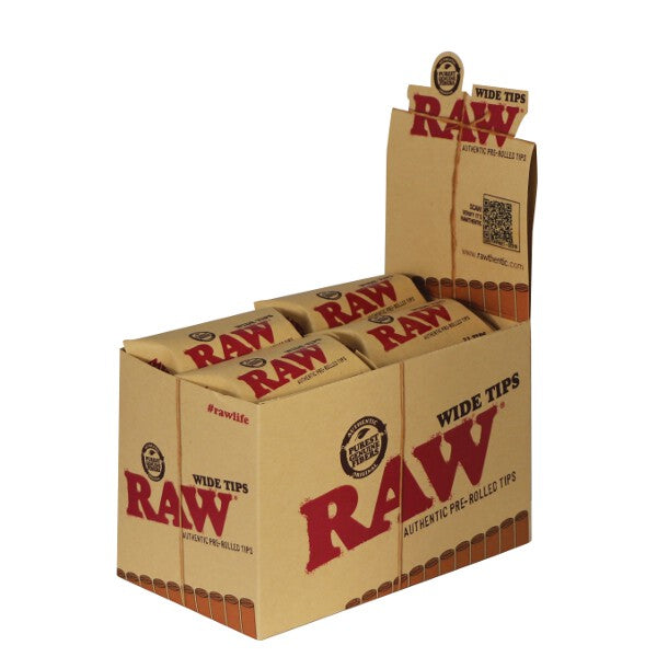 RAW FILTRI PRE ROLLATI EXTRA LARGE 8 MM L 18 MM - 20 PZ