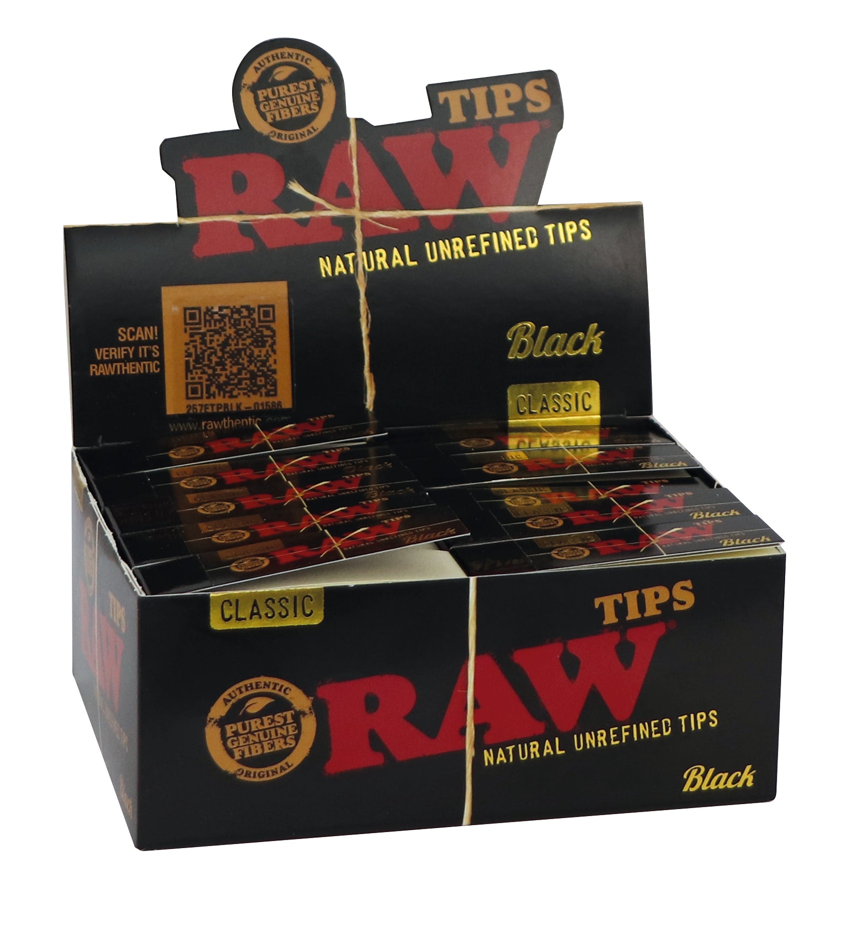 RAW BLACK TIPS - 50 PZ