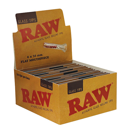 RAW GLASS MOUTHPIECES FLAT - 24 PZ
