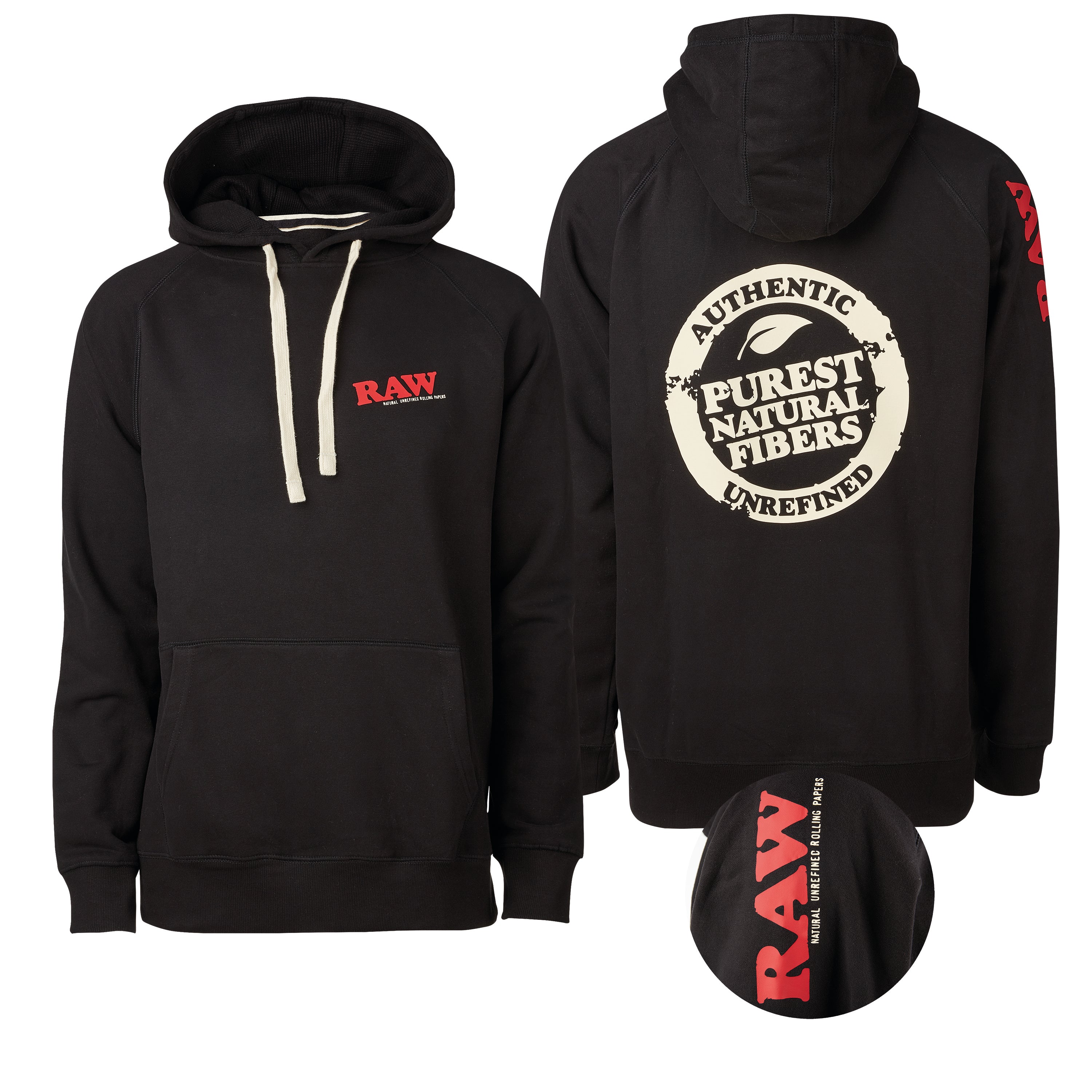 RAW HOODIE BLACK STAMP M