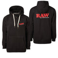 RAW ZIP HOODIE BLACK LOGO L