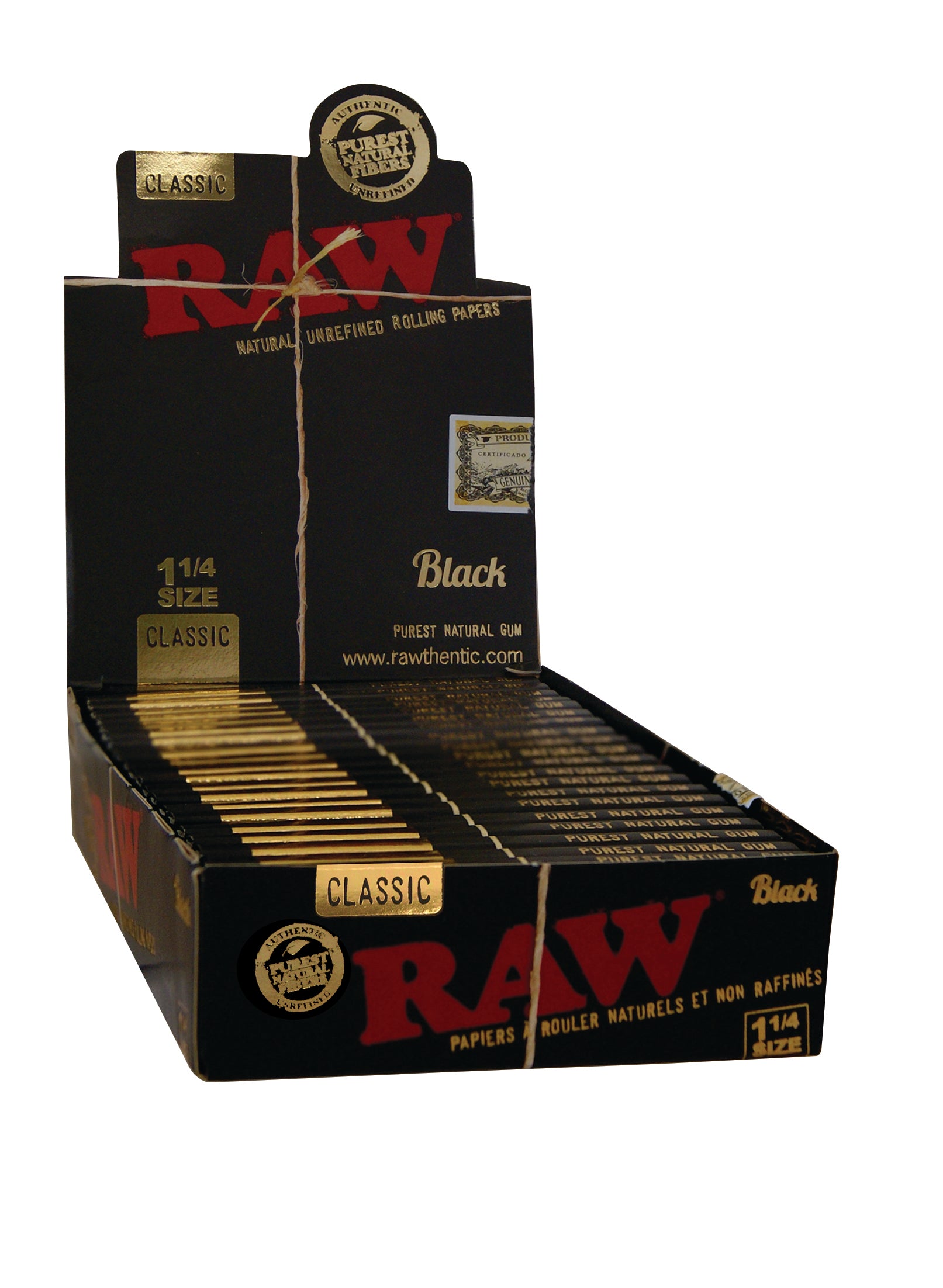 RAW 1 1/4 BLACK - 24 LIBRETTI