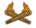 RAW STICKER CROSSING CONES