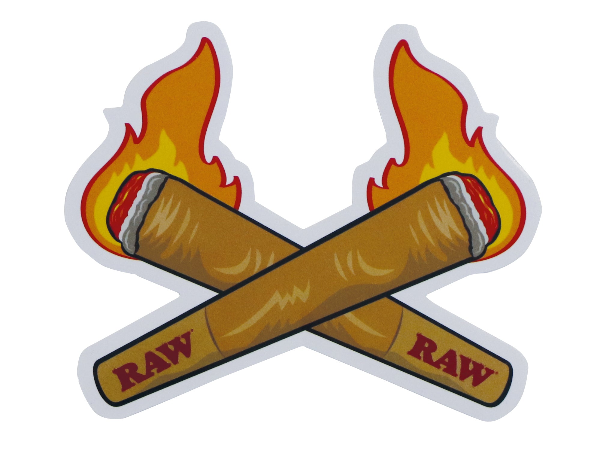 RAW STICKER CROSSING CONES