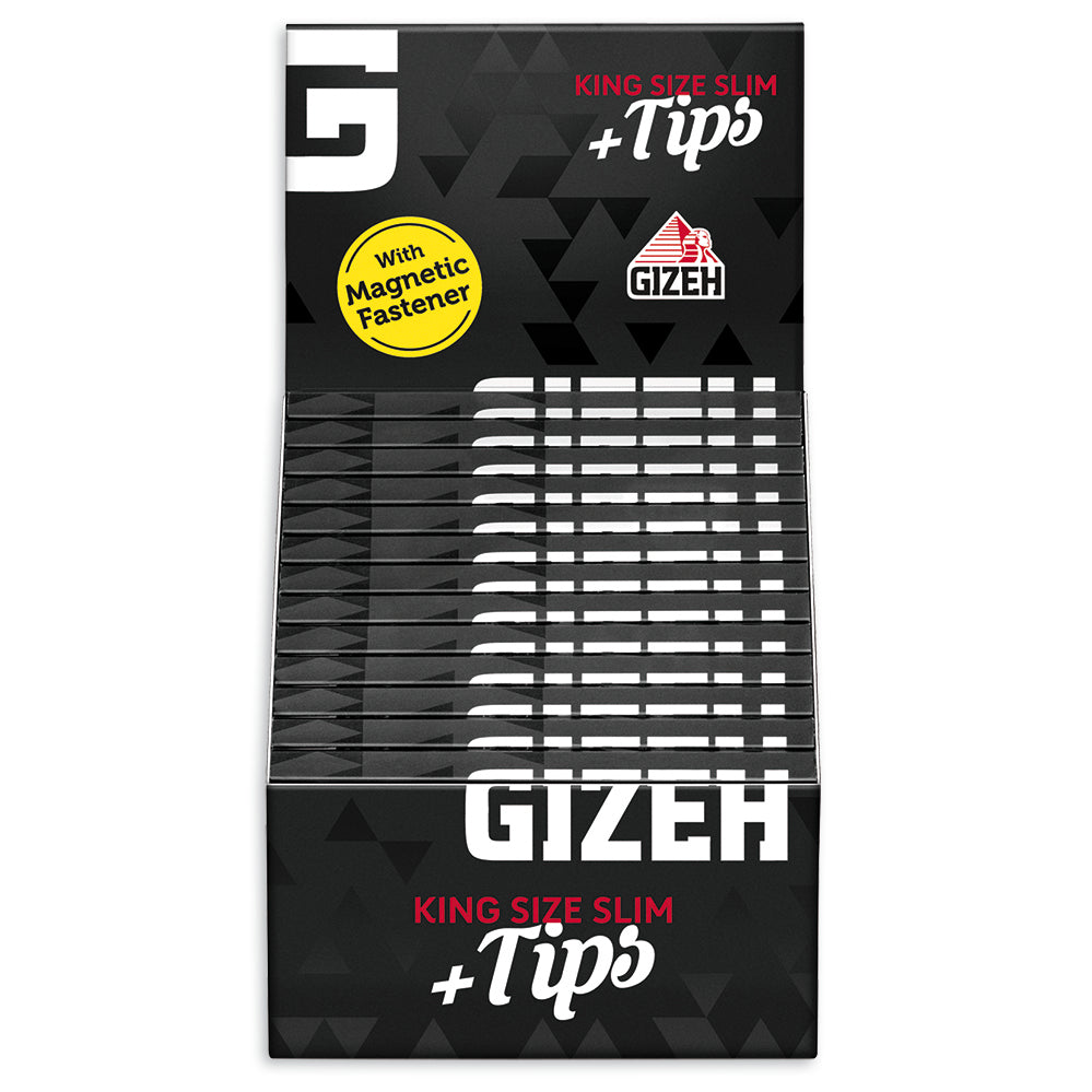 GIZEH EXTRA FINE BLACK KS SLIM +TIPS