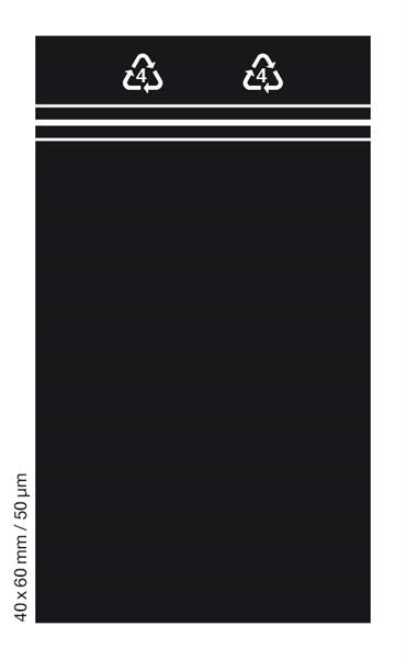 BUSTINE 50 µm 40X60mm NERE - 1000 PZ