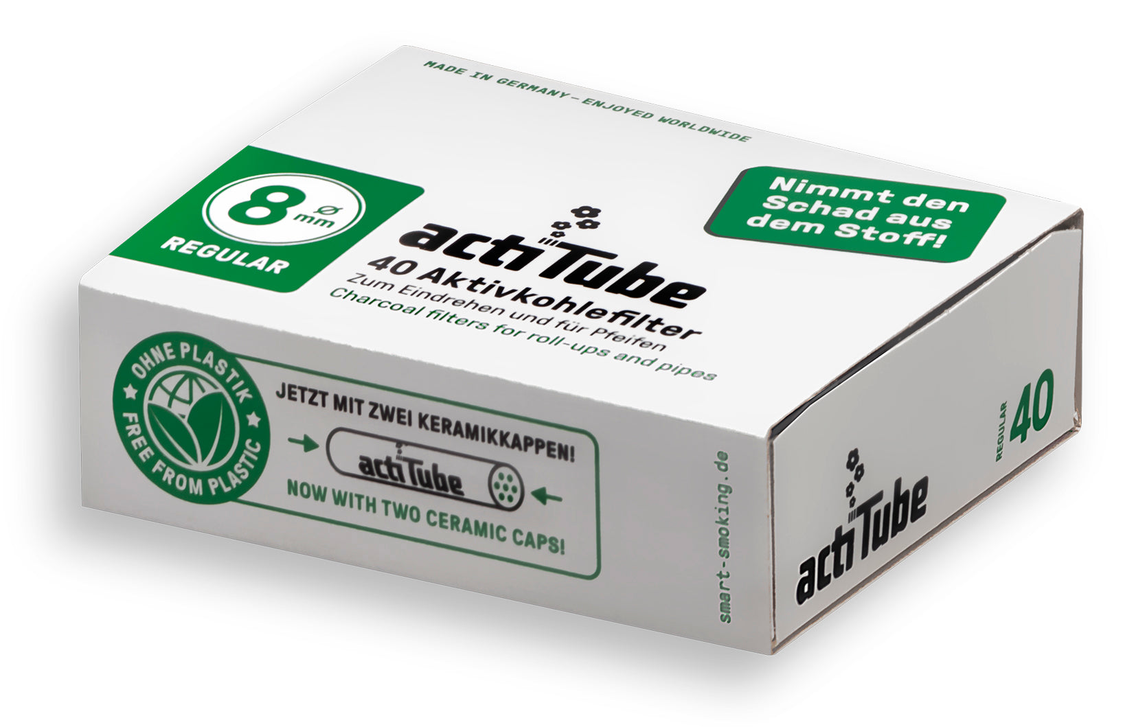 ACTITUBE FILTRI AL CARBONE 8 MM - 10 X 40 PZ