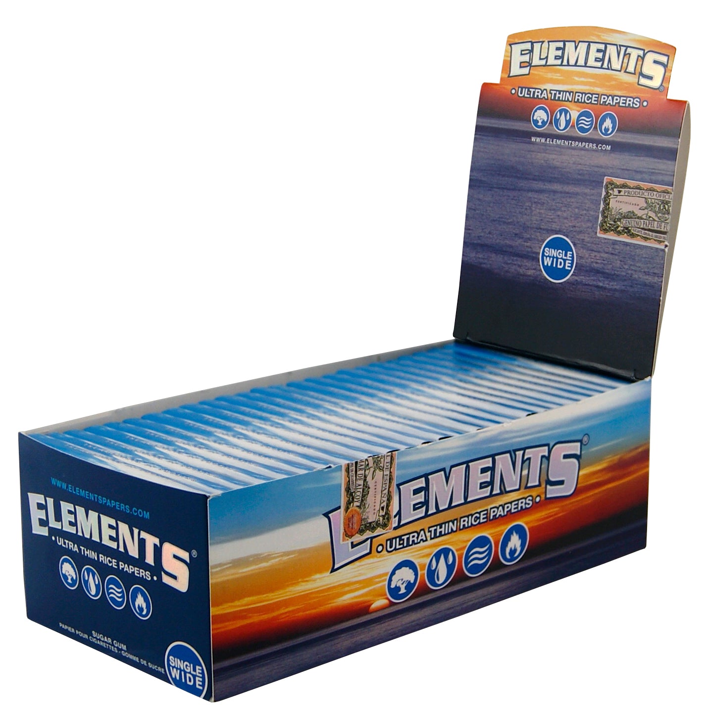 ELEMENTS CARTINE SINGLE WIDE  SINGLE - 50 LIBRETTI