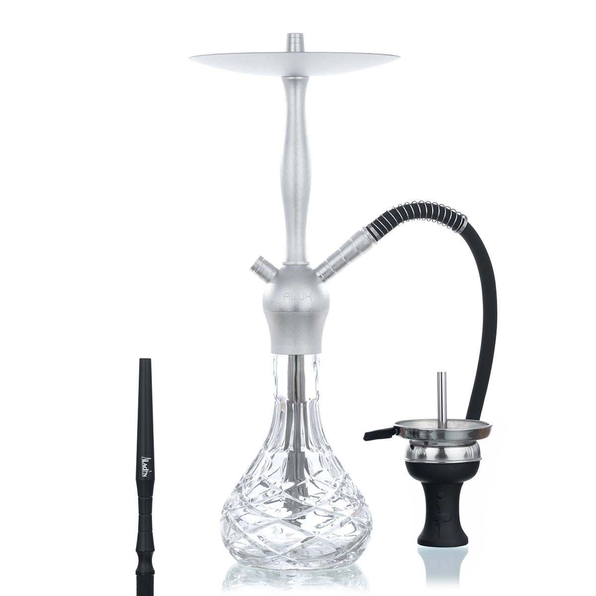 ALADIN NARGHILE' ALUX ADMIRAL - 50 cm ARGENTO