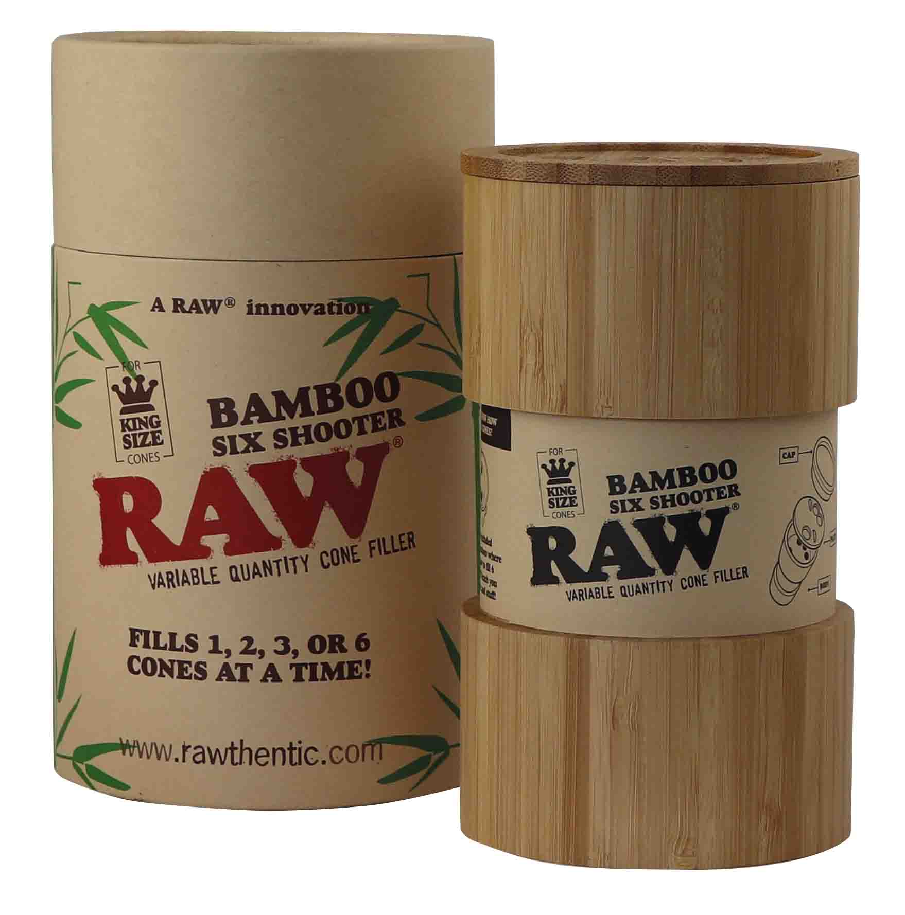 RAW SIX SHOOTER RIEMPI CONI KING SIZE - BAMBOO