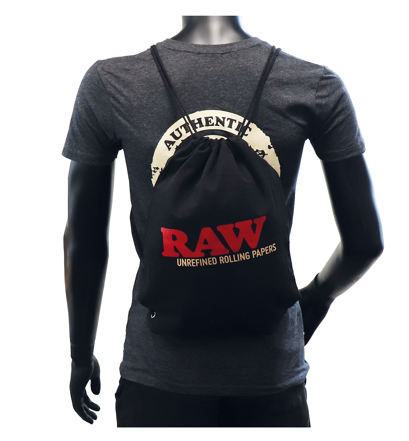 RAW DRAWSTRING BAG BLACK