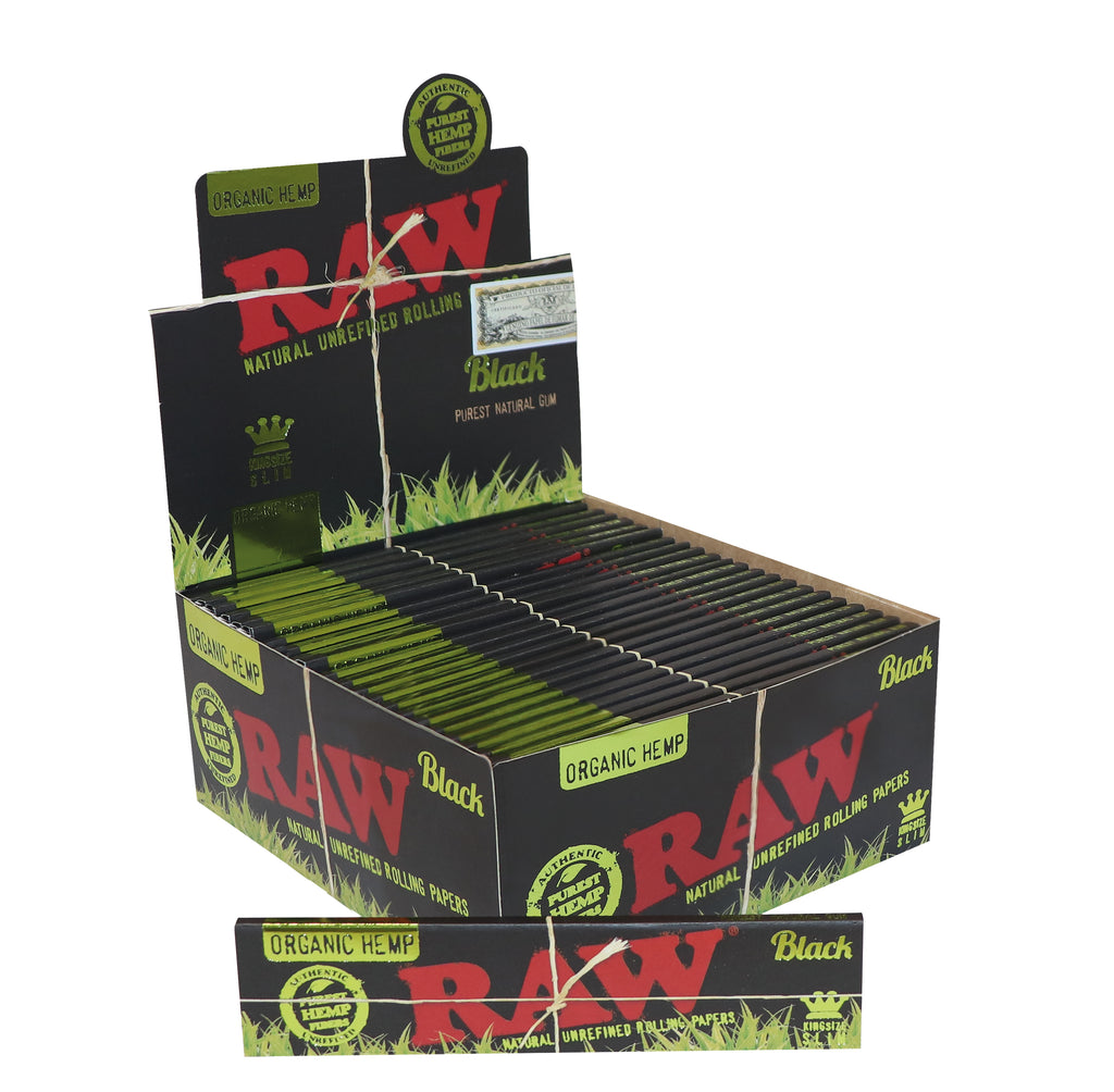 RAW BLACK ORGANIC KING SIZE SLIM - 50 LIBRETTI