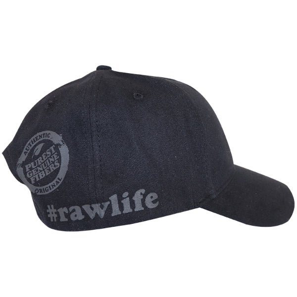 RAW HAT BLACK WITH BLACK LOGO WITH POKER