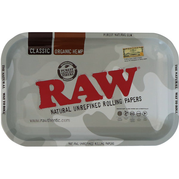RAW ARCTIC CAMOUFLAGE METAL ROLLING TRAY - SMALL