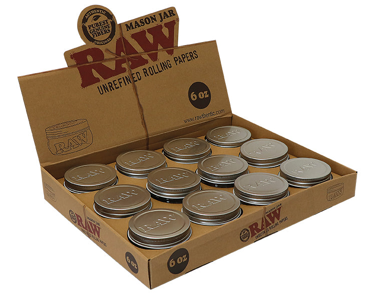 RAW MASON JAR 6oz - 12 PZ
