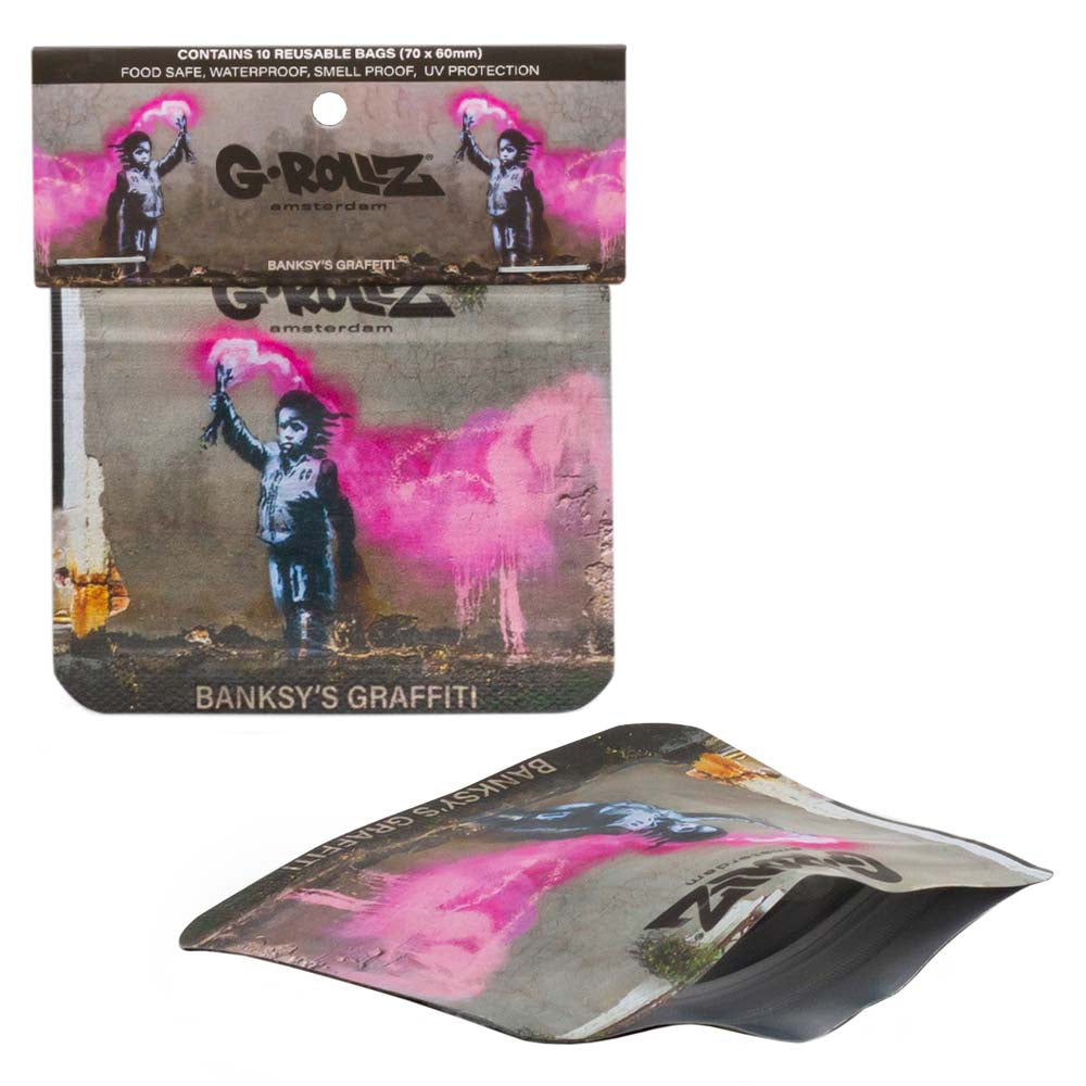 G-ROLLZ BANSKY'S GRAFFITI - TORCHBOY 70X60mm BUSTE SALVAFRESCHEZZA - 10 PZ