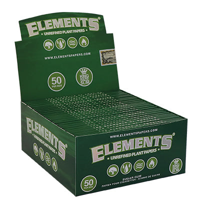 ELEMENTS CARTINE GREEN KING SIZE SLIM - 50 LIBRETTI