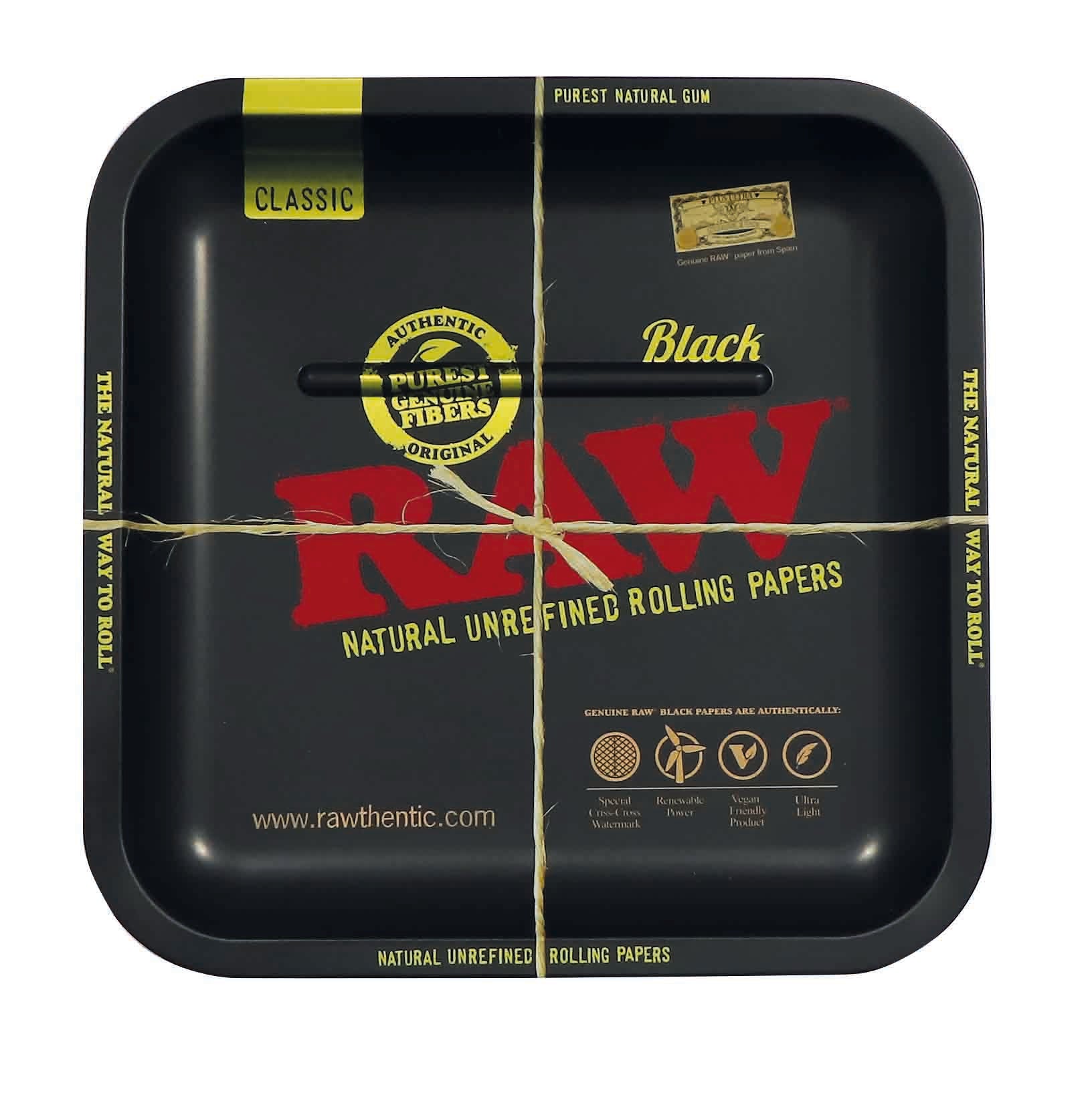RAW BLACK METAL SQUARE ROLLING TRAY
