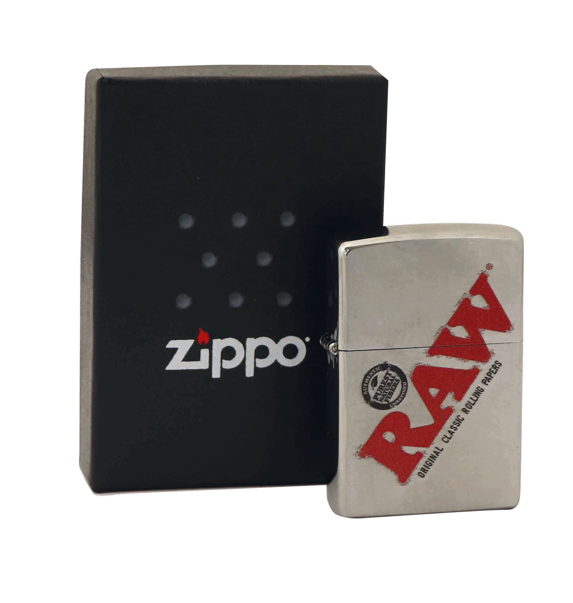 RAW ZIPPO SILVER WITH LOGO