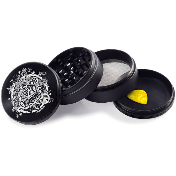 BEAMER GRINDER ALLUMINIO 90mm 4 PARTI PEACE - COLORI ASSORTITI