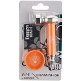 SET PIPA IN METALLO 7,5cm E GRINDER IN PLASTICA CON RETINE DI RICAMBIO - 12 PZ COLORI ASSORTITI