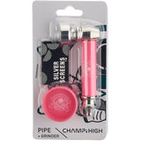 SET PIPA IN METALLO 7,5cm E GRINDER IN PLASTICA CON RETINE DI RICAMBIO - 12 PZ COLORI ASSORTITI