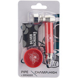 SET PIPA IN METALLO 7,5cm E GRINDER IN PLASTICA CON RETINE DI RICAMBIO - 12 PZ COLORI ASSORTITI