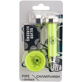 SET PIPA IN METALLO 7,5cm E GRINDER IN PLASTICA CON RETINE DI RICAMBIO - 12 PZ COLORI ASSORTITI