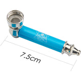 SET PIPA IN METALLO 7,5cm E GRINDER IN PLASTICA CON RETINE DI RICAMBIO - 12 PZ COLORI ASSORTITI