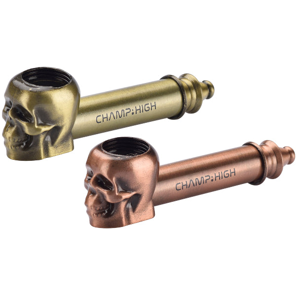 PIPA IN METALLO SKULL 8,5cm - 12 PZ COLORI ASSORTITI