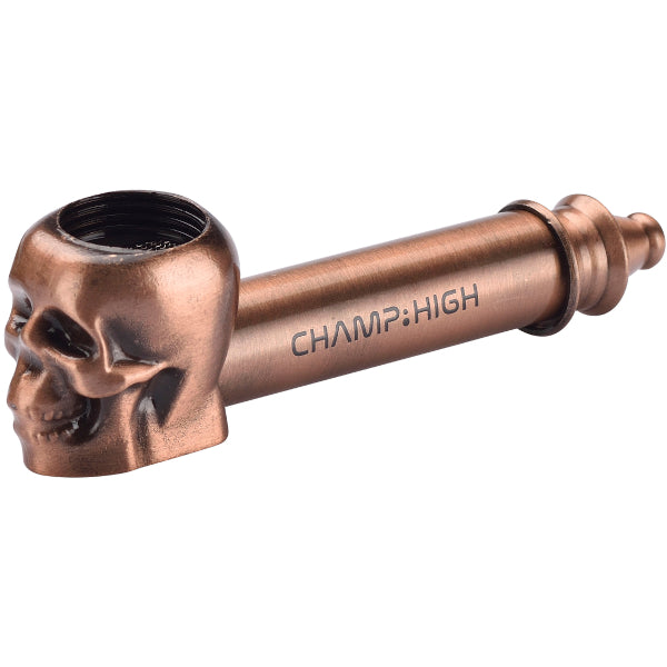 PIPA IN METALLO SKULL 8,5cm - 12 PZ COLORI ASSORTITI