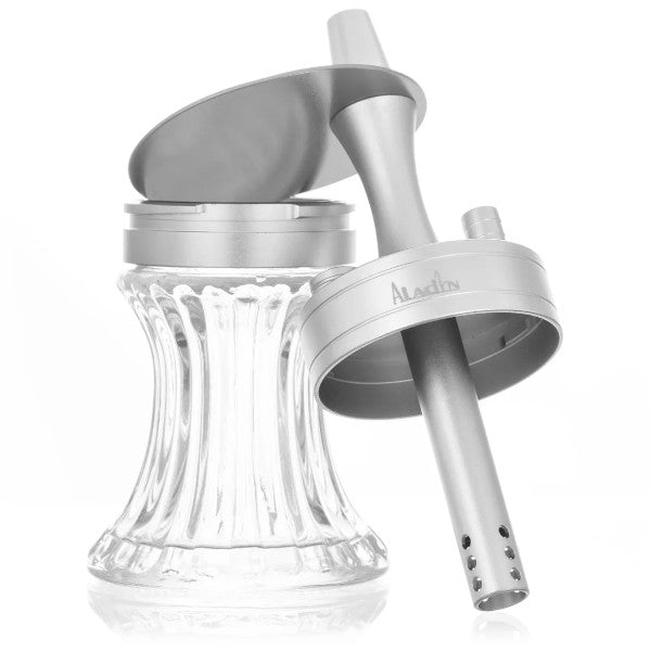 ALADIN NARGHILE' 2GO ALLUMINIO 23cm - ARGENTO
