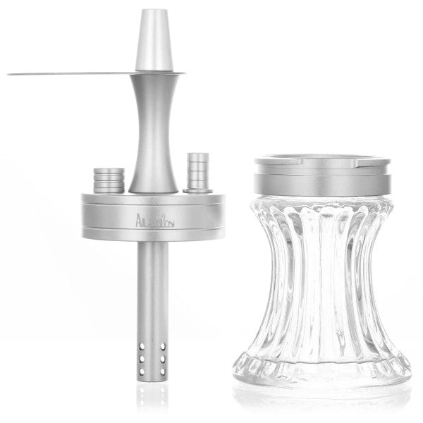 ALADIN NARGHILE' 2GO ALLUMINIO 23cm - ARGENTO