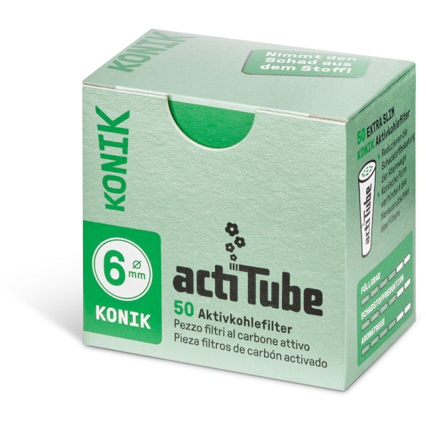 ACTITUBE FILTRI AL CARBONE KONIK 6mm - 10 X 50 PZ