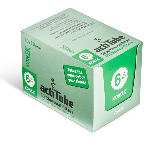 ACTITUBE FILTRI AL CARBONE KONIK 6mm - 20 X 10 PZ