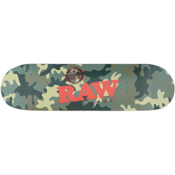RAW SKATE BOARD - CAMO & BLACK