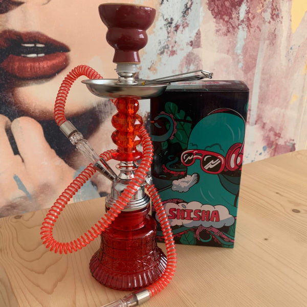 MONKIFROG NARGHILE' 35 cm 1 HOSE - ROSSO